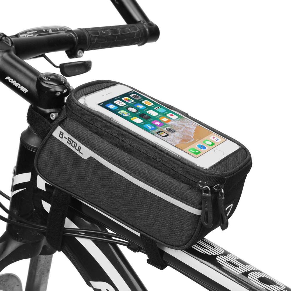 Shot - Pochette Tactile Velo pour SONY Xperia E4g Smartphone Support GPS Noir Universel VTT Cyclisme Universel Ecouteurs - Coque, étui smartphone