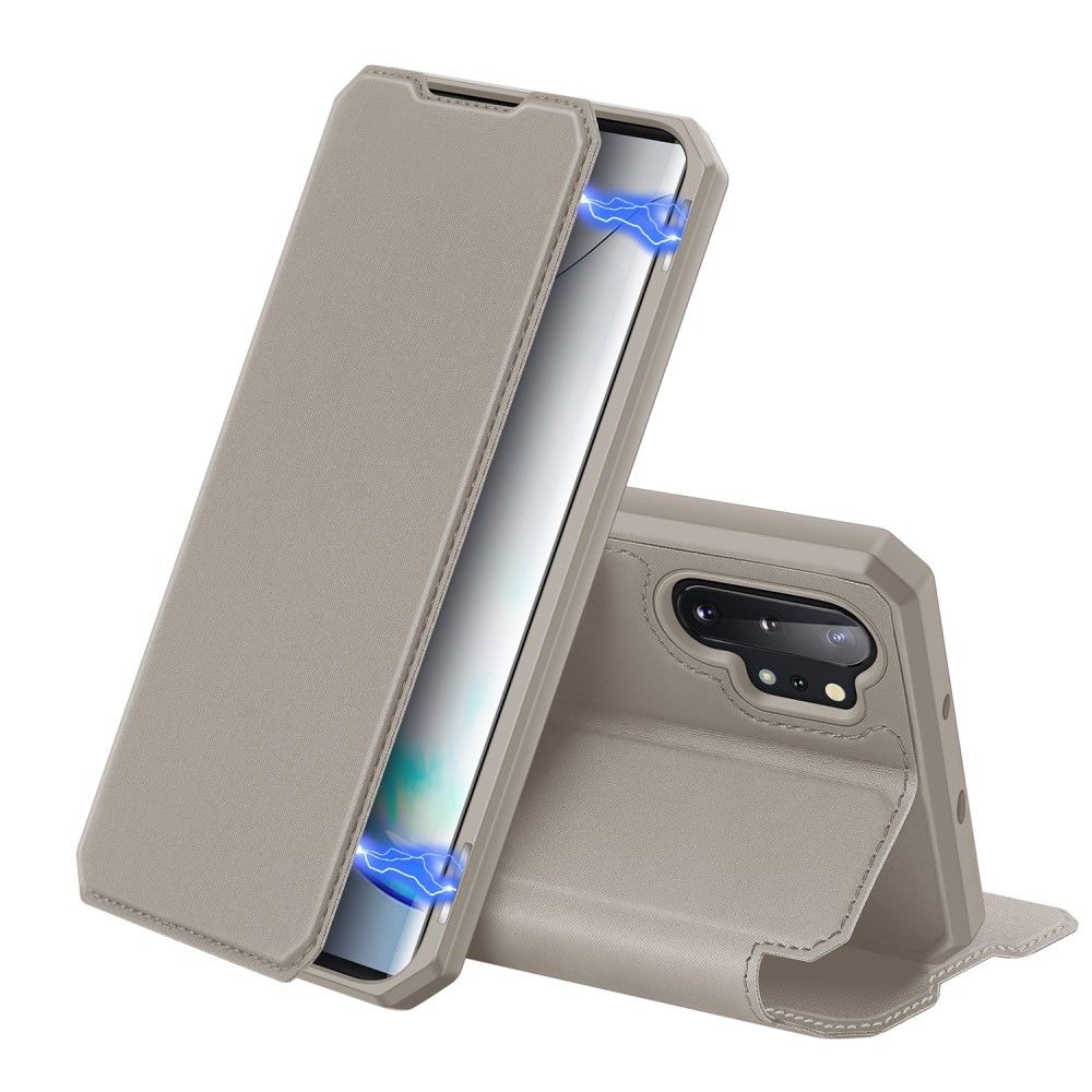 Dux Ducis - Coque en TPU flip magnétique avec porte-carte or pour votre Samsung Galaxy Note 10 Plus 5G/Note 10 Plus - Coque, étui smartphone