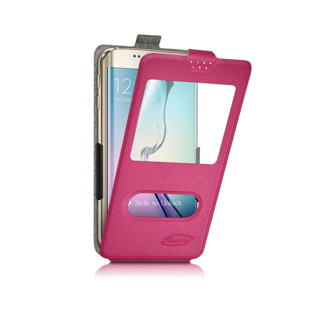 Karylax - Etui S-View à clapet Universel M Rose Fushia pour Smartphone Altice SX41 - Autres accessoires smartphone