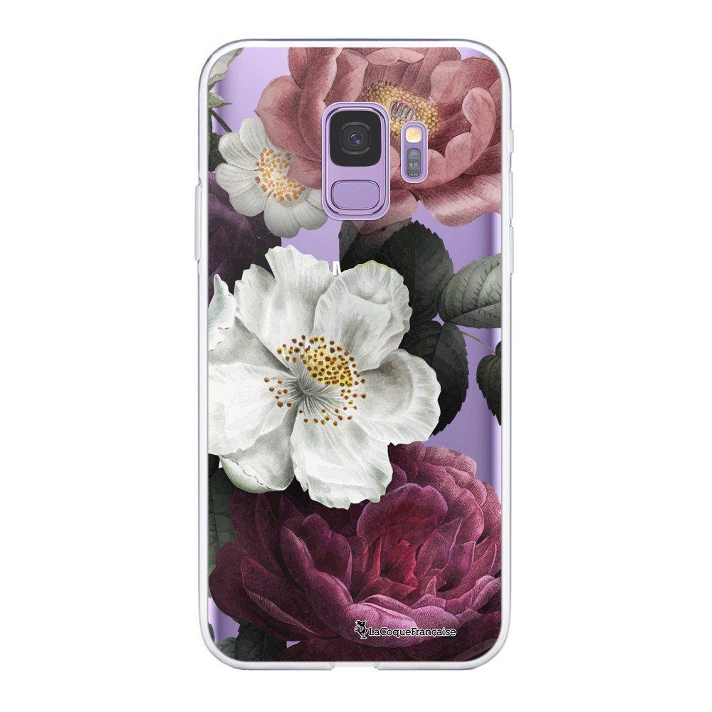 La Coque Francaise - Coque Samsung Galaxy S9 souple transparente Fleurs roses Motif Ecriture Tendance La Coque Francaise. - Coque, étui smartphone