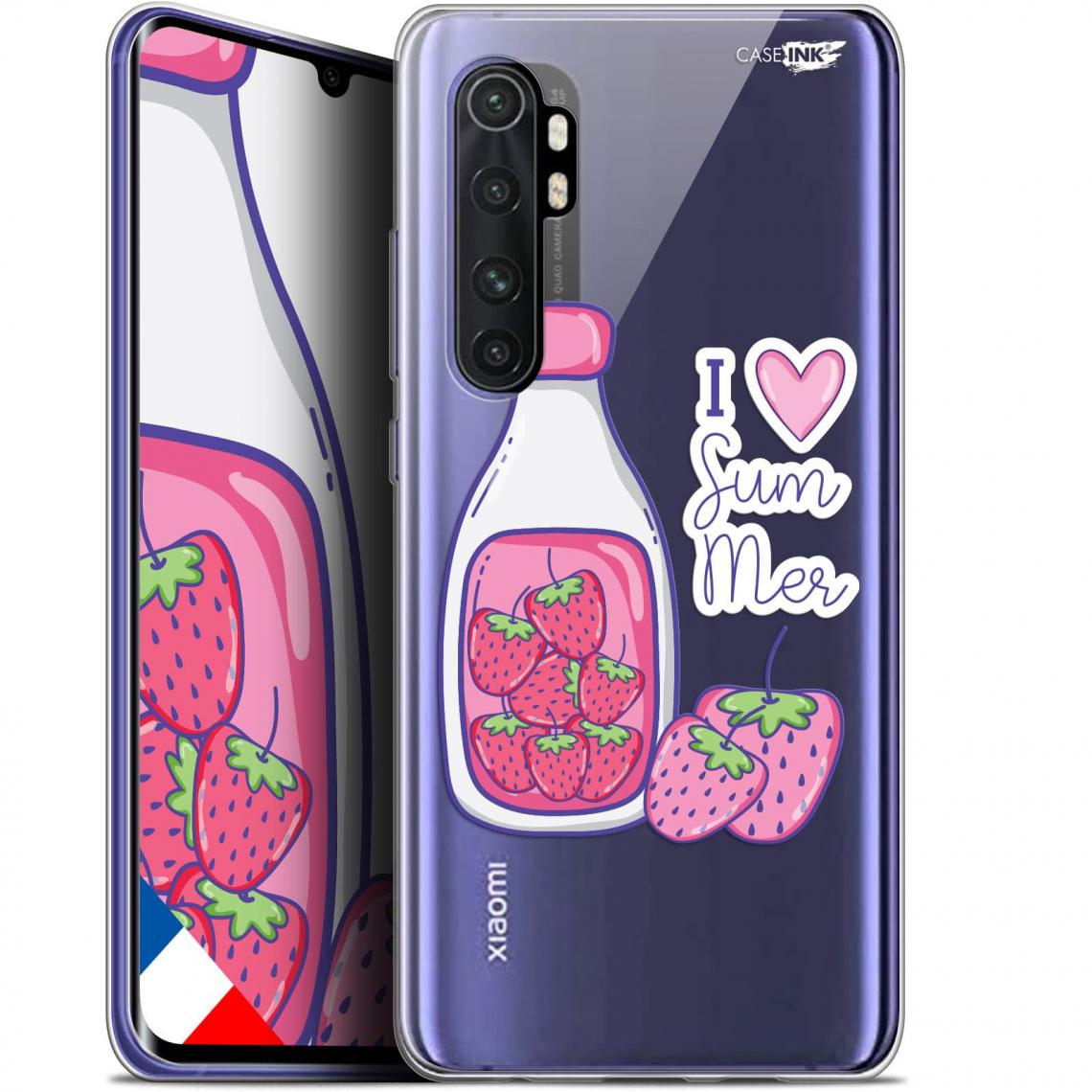 Caseink - Coque arrière Xiaomi Mi Note 10 LITE (6.4 ) Gel HD [ Nouvelle Collection - Souple - Antichoc - Imprimé en France] Milky Summer - Coque, étui smartphone