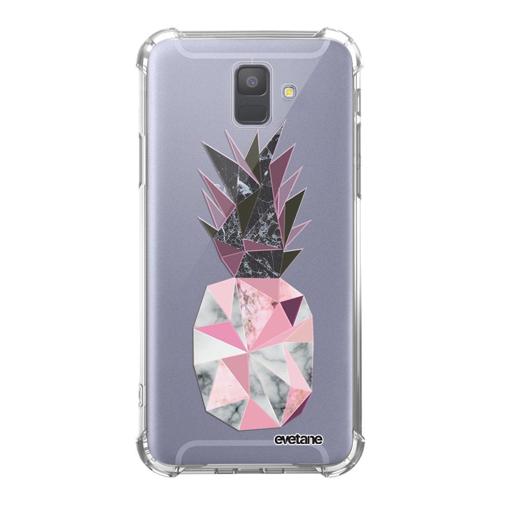 Evetane - Coque Samsung Galaxy A6 2018 anti-choc souple avec angles renforcés transparente Ananas geometrique marbre Evetane - Coque, étui smartphone