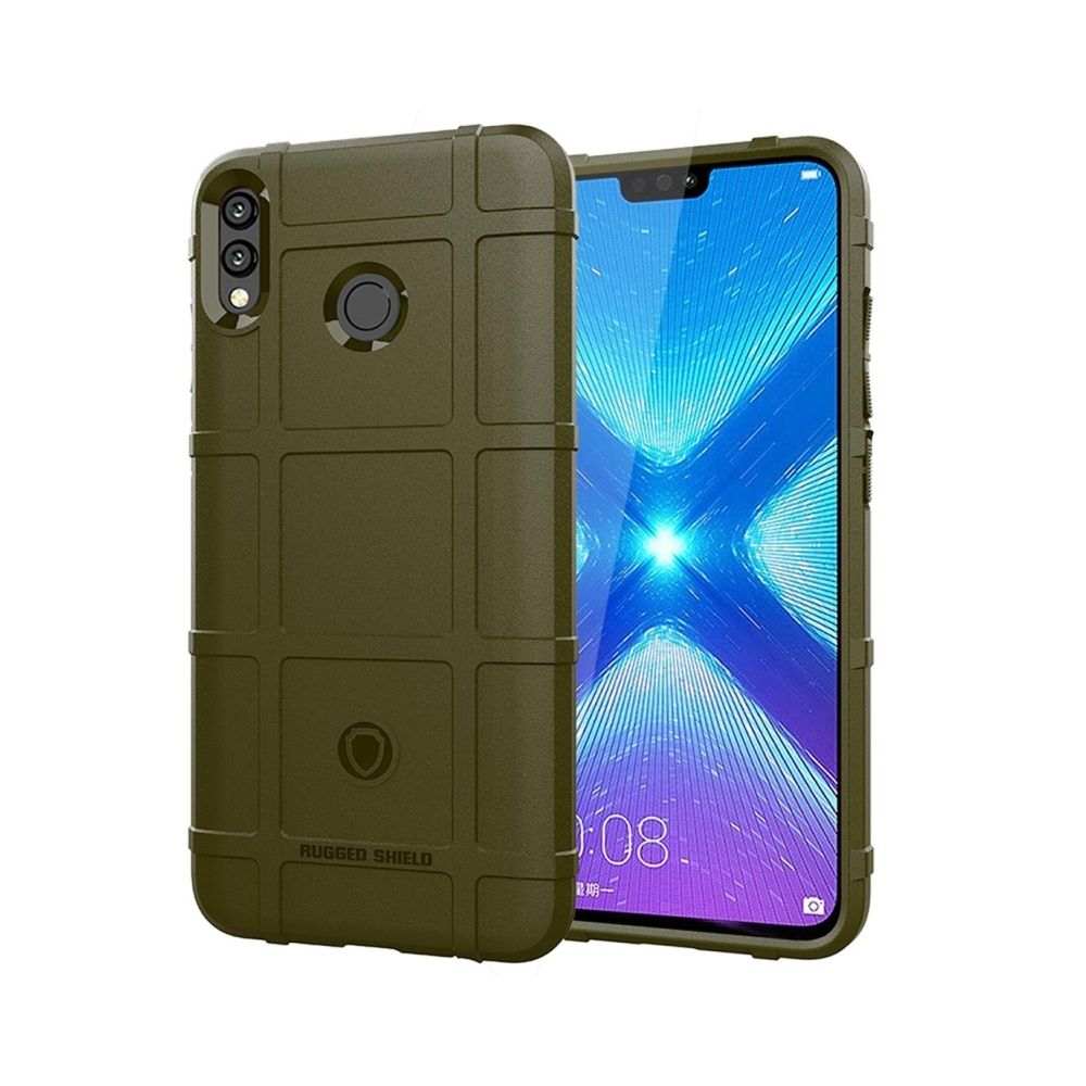 Wewoo - Coque en silicone à couverture totale pour housse de protection antichoc pour HuHonor 8X (vert armée) - Coque, étui smartphone