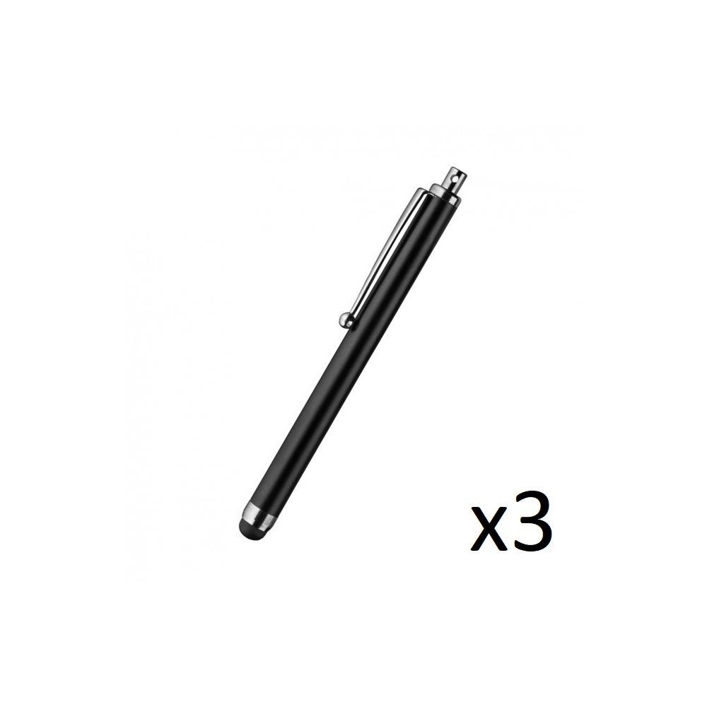 Shot - Grand Stylet x3 pour SONY Xperia E3 Smartphone Tablette Ecrire Universel Lot de 3 (NOIR) - Autres accessoires smartphone
