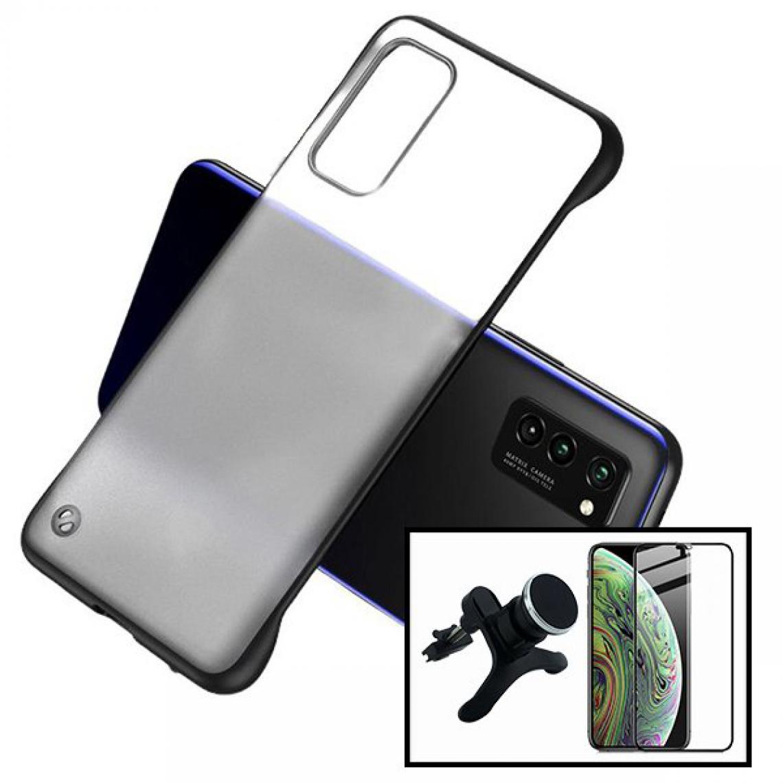 Phonecare - Kit Film de Verre Trempé 5D à Couverture Complète + Coque Sans Bordures + Support Magnétique de Voiture Renforcé pour Huawei Honor 10i - Coque, étui smartphone