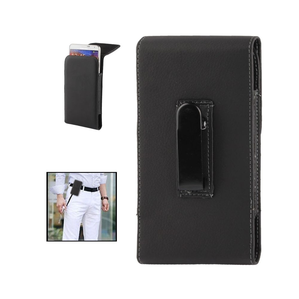 Wewoo - Housse Étui noir pour Samsung Galaxy Note III / N9000 / N7100 Litchi Texture vertical portefeuille style en cuir avec clip ceinture - Coque, étui smartphone