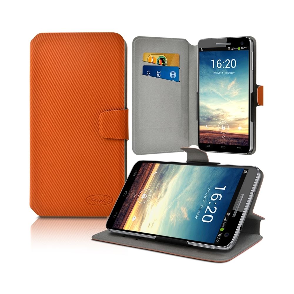 Karylax - Etui Porte-Carte Universel M Orange pour Homtom HT17 Pro 5.5 - Autres accessoires smartphone