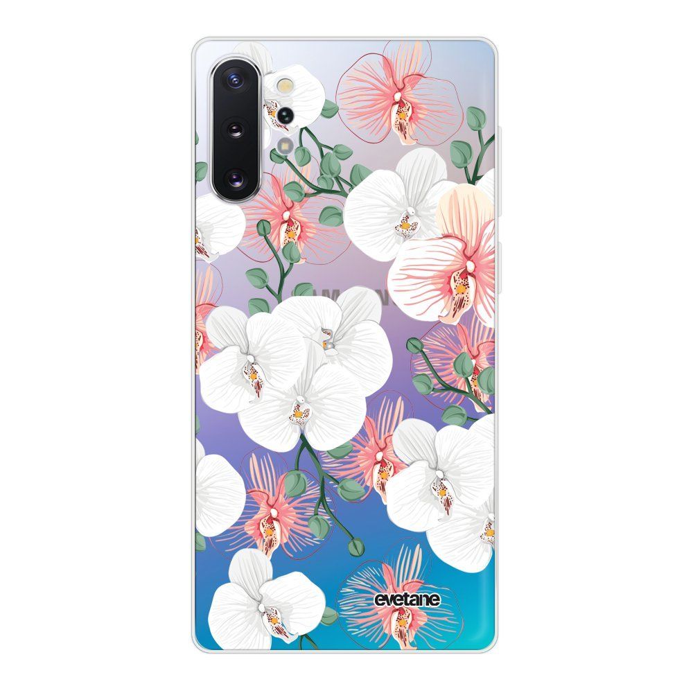 Evetane - Coque Samsung Galaxy Note 10 Plus 360 intégrale transparente Orchidées Ecriture Tendance Design Evetane. - Coque, étui smartphone