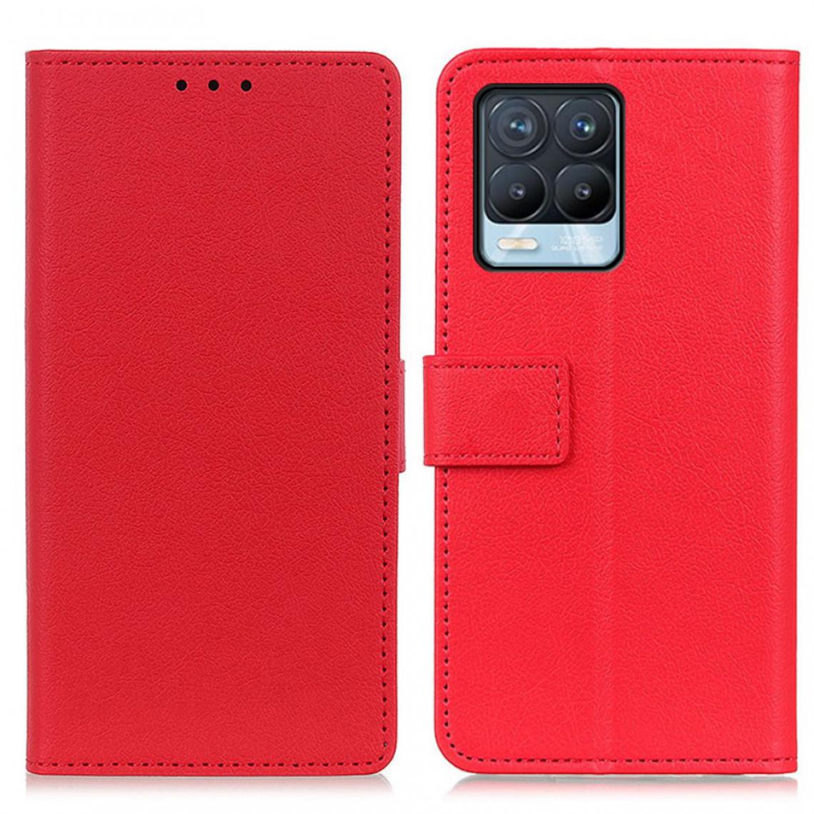 Other - Etui en PU avec support rouge pour votre Realme 8 Pro/8 - Coque, étui smartphone