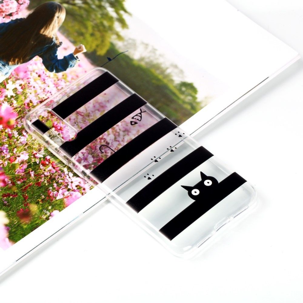 marque generique - Coque en TPU  bandes souples et cat pour Huawei P20 - Autres accessoires smartphone