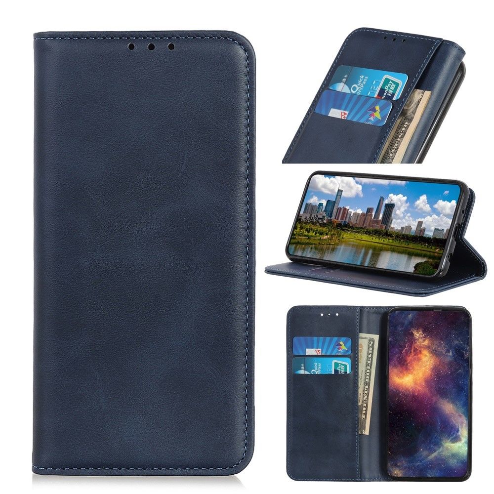marque generique - Etui en PU split auto-absorbé bleu pour votre Samsung Galaxy A20e - Coque, étui smartphone