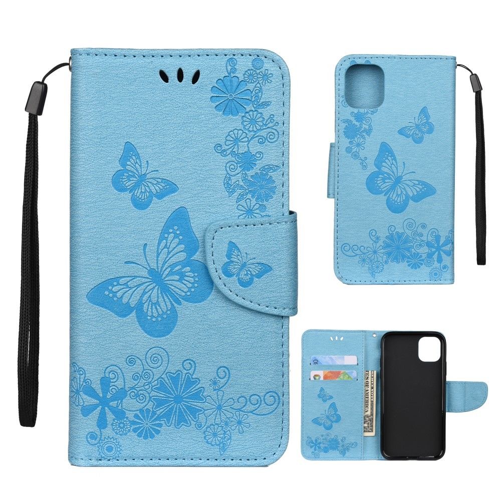 marque generique - Etui en PU fleur de papillon bleu pour votre Apple iPhone XS Max (2019) 6.5 pouces - Coque, étui smartphone