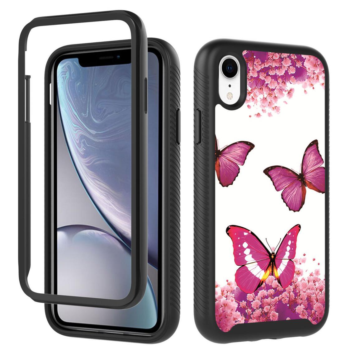 OtterBox - iPhone XR Housse Etui Coque de protection (3 in 1) [Rose Papillon] - Coque, étui smartphone