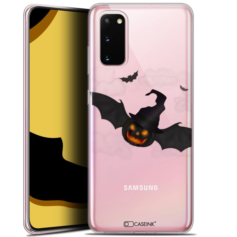 Caseink - Coque Pour Samsung Galaxy S20 (6.2 ) [Gel HD Collection Halloween Design Chauve Citrouille - Souple - Ultra Fin - Imprimé en France] - Coque, étui smartphone