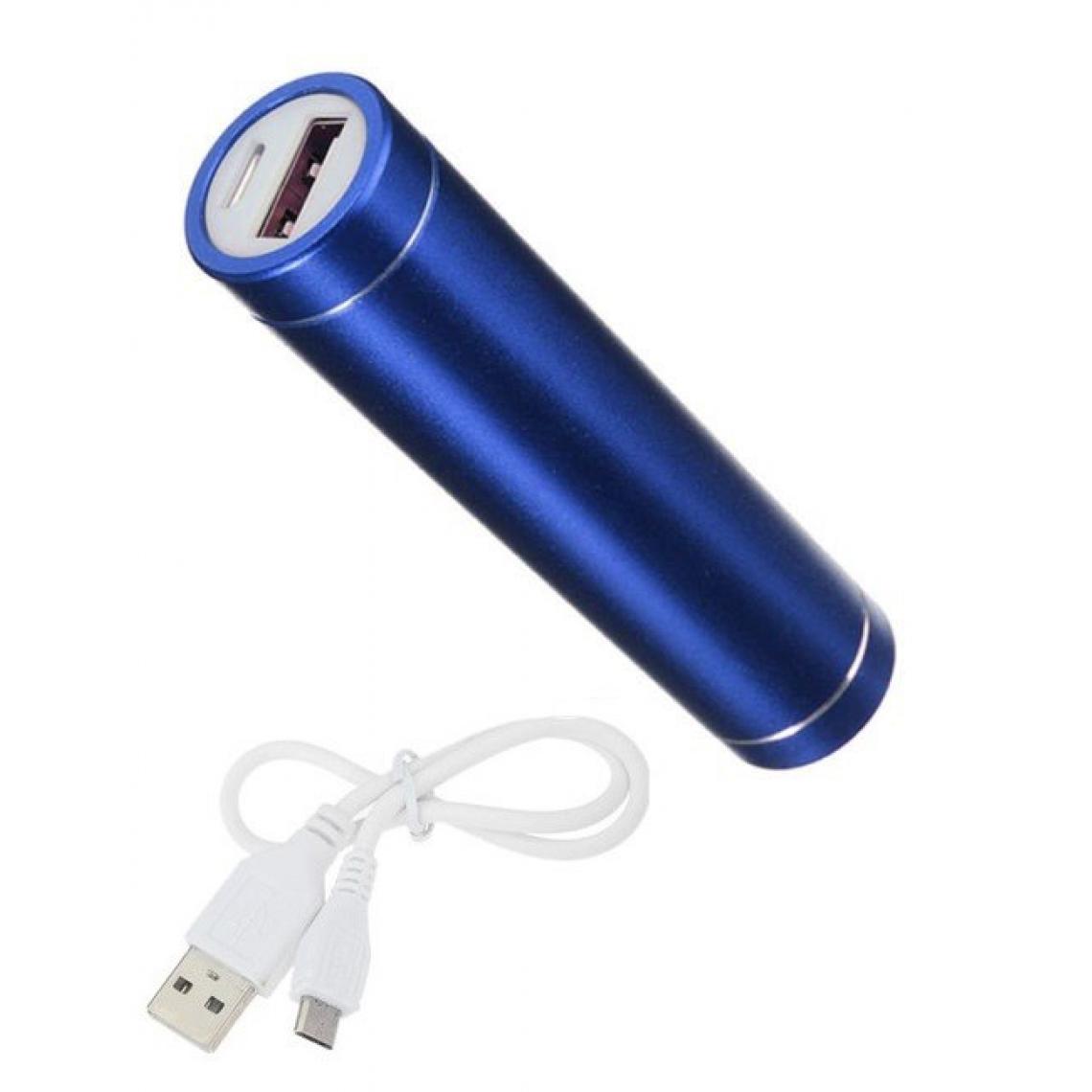 Shot - Batterie Chargeur Externe pour "WIKO Y81" Power Bank 2600mAh avec Cable USB/Mirco USB Secours Telephon (BLEU) - Chargeur secteur téléphone