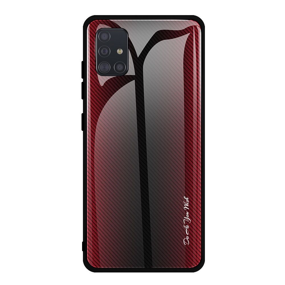 Generic - Coque en TPU combo en fibre de verre rouge pour votre Samsung Galaxy A51 - Coque, étui smartphone