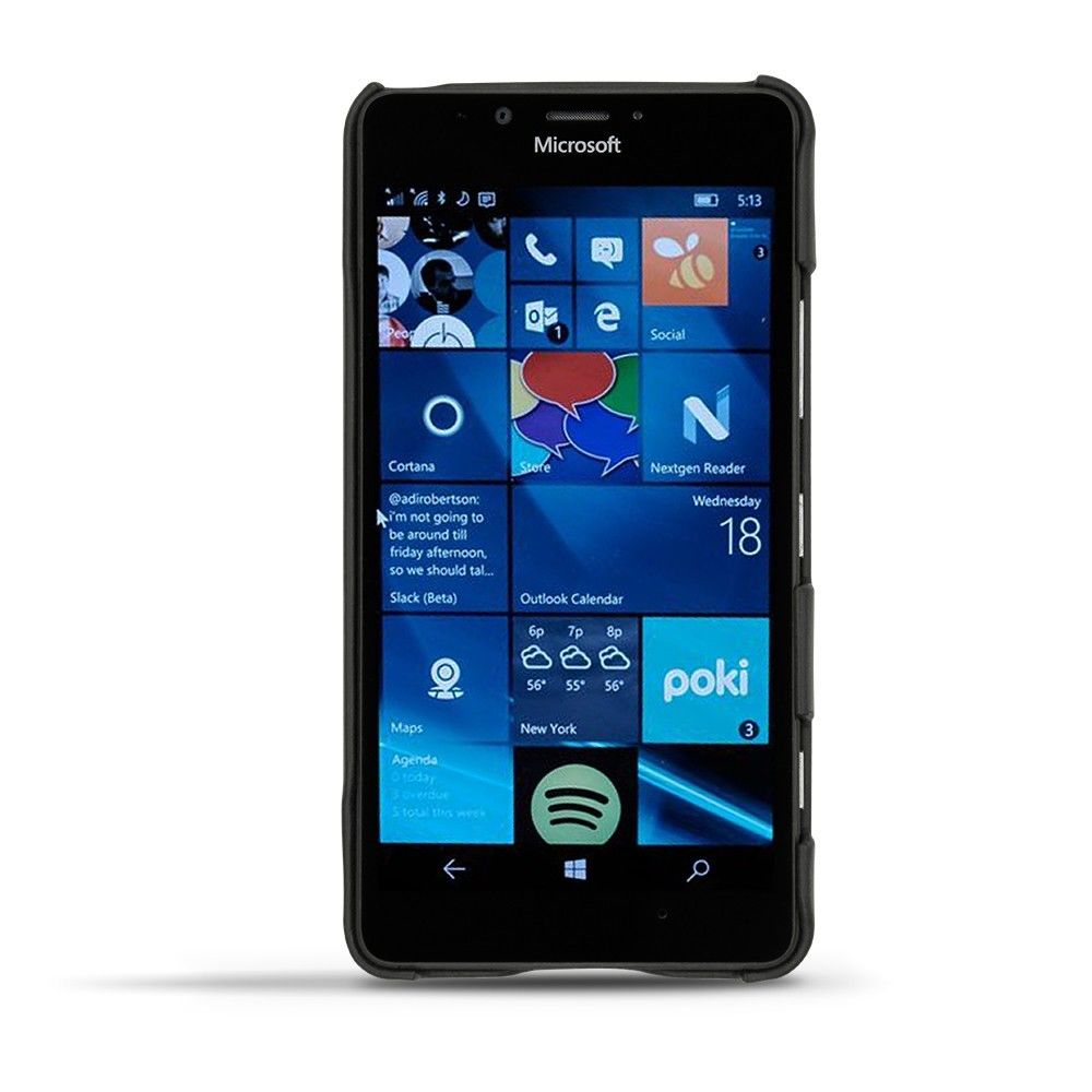 Noreve - Coque cuir Microsoft Lumia 950 - 950 Dual Sim - Perpétuelle - Noir - Coque, étui smartphone