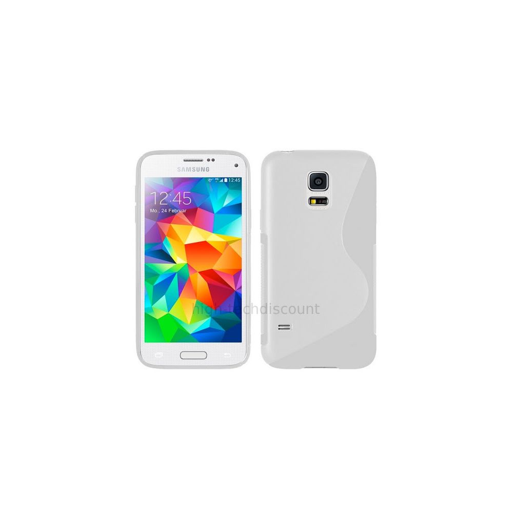 Htdmobiles - Housse etui coque pochette silicone gel fine pour Samsung i9600 Galaxy S5 New + film ecran - BLANC - Autres accessoires smartphone