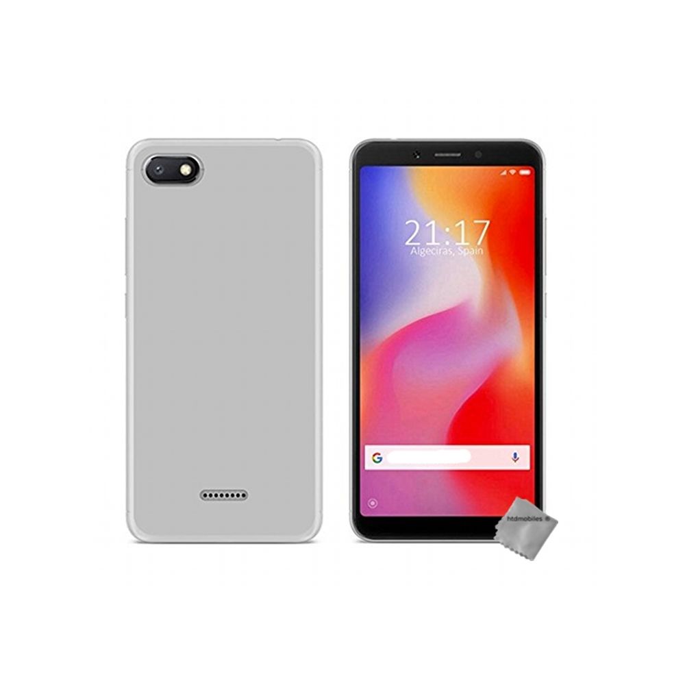 Htdmobiles - Housse etui coque pochette silicone gel fine pour Xiaomi Redmi 6A + film ecran - BLANC TRANSPARENT - Autres accessoires smartphone