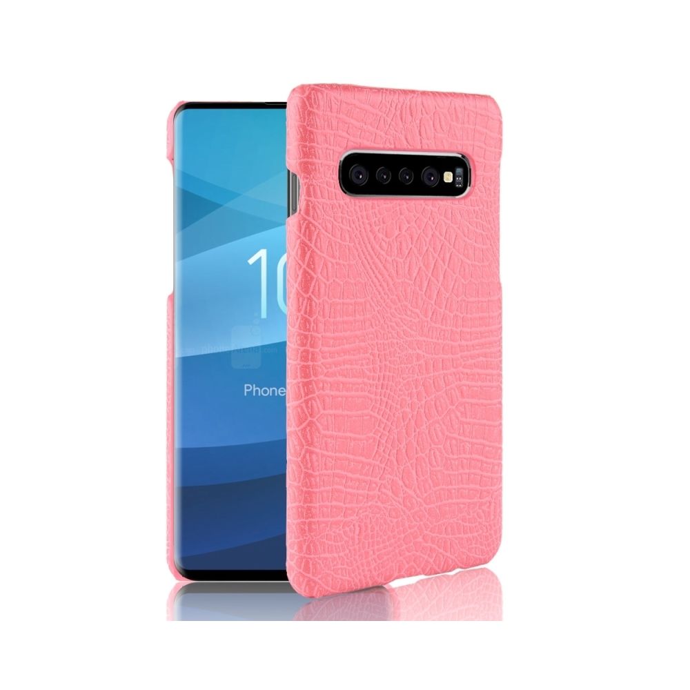 Wewoo - Coque rigide Crocodile antichoc Texture PC + Etui PU pour Galaxy S10 5G (rose) - Coque, étui smartphone