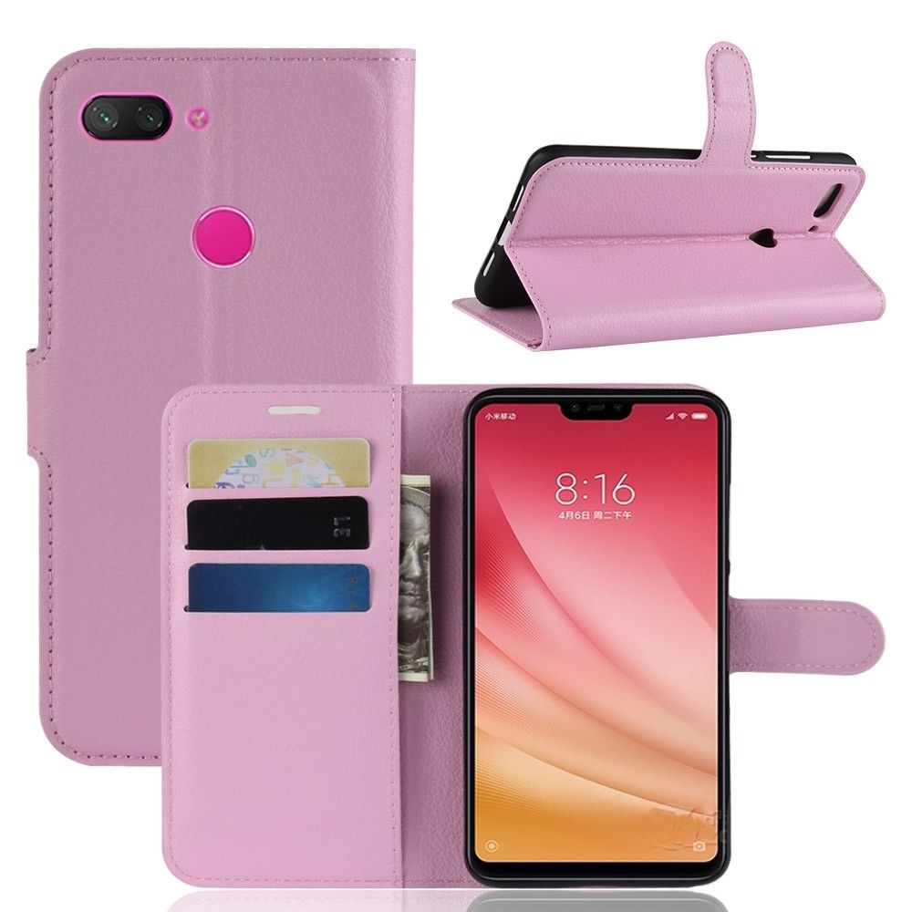 marque generique - Etui en PU litchi rose pour votre Xiaomi Mi 8 Lite/Mi 8 Youth (Mi 8X) - Autres accessoires smartphone