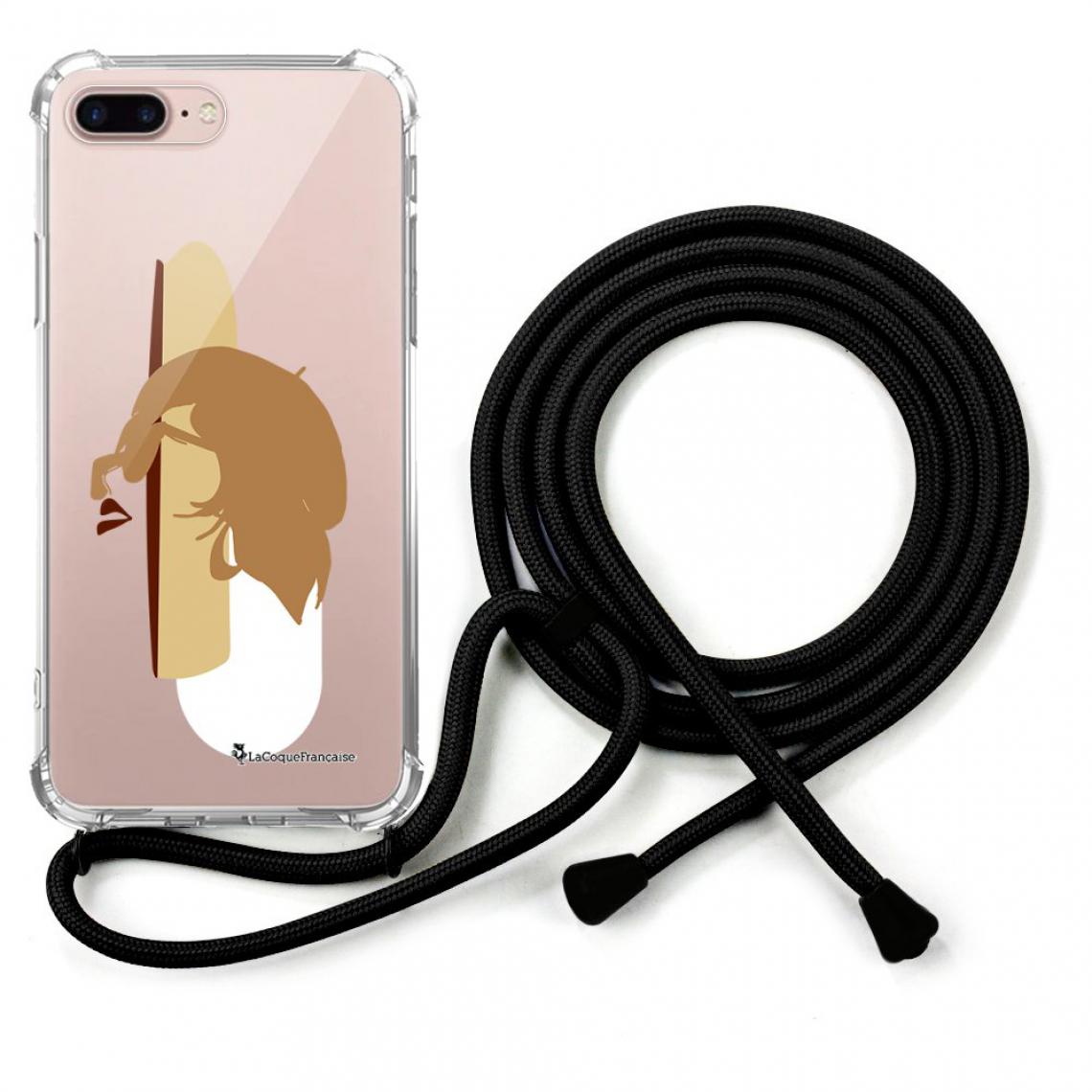 La Coque Francaise - Coque iPhone 7 Plus/ 8 Plus coque avec cordon transparente Silhouette Terracotta - Coque, étui smartphone