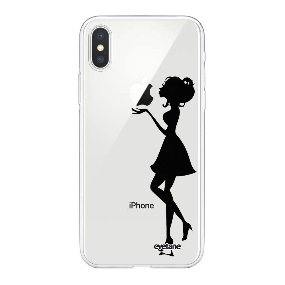 Evetane - Coque iPhone Xs Max souple transparente Silhouette Femme Motif Ecriture Tendance Evetane. - Coque, étui smartphone