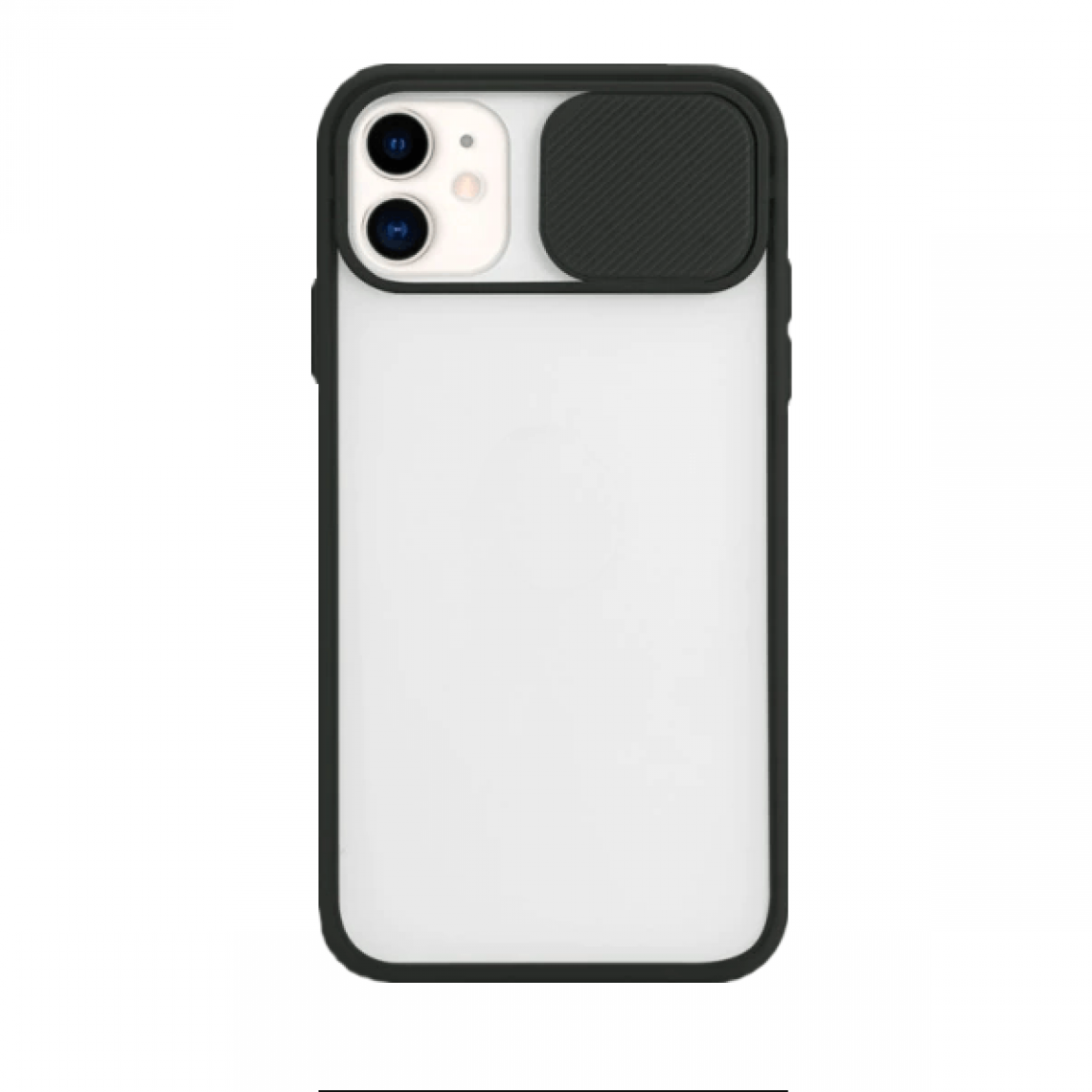 Phonecare - Coque avec fenetre anti-choc mat pour iPhone SE 2020 - noir - Coque, étui smartphone