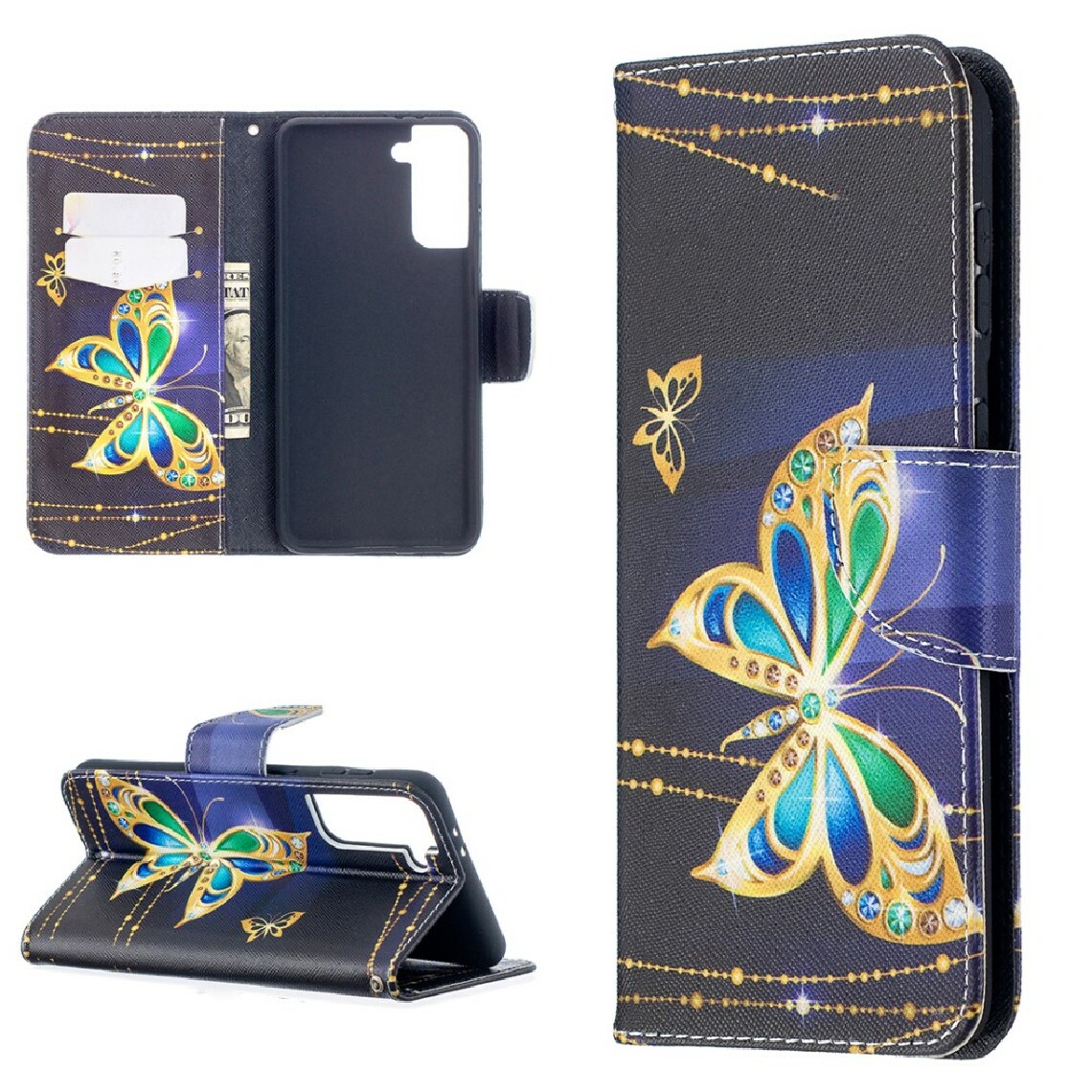Other - Etui en PU impression de motifs papillon pour votre Samsung Galaxy S30 Plus - Coque, étui smartphone