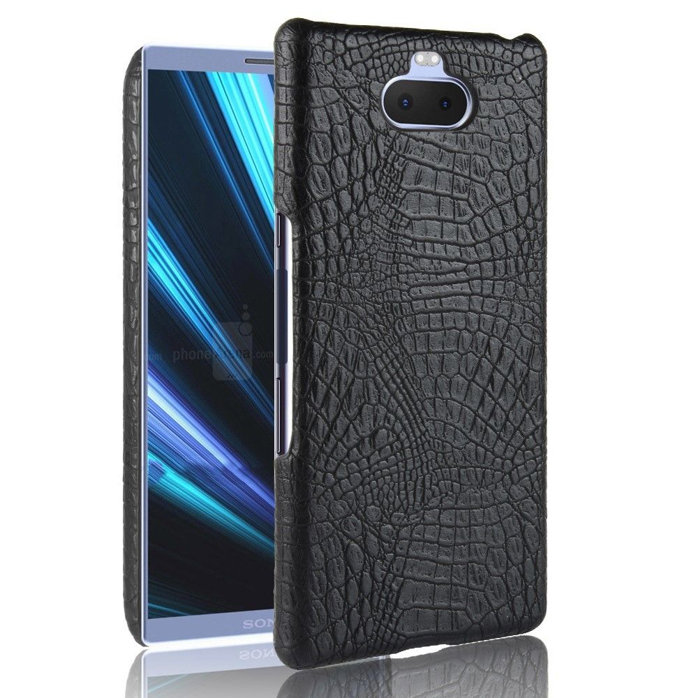 marque generique - Etui en PU crocodile enduit rigide noir pour votre Sony Xperia XA3 - Autres accessoires smartphone