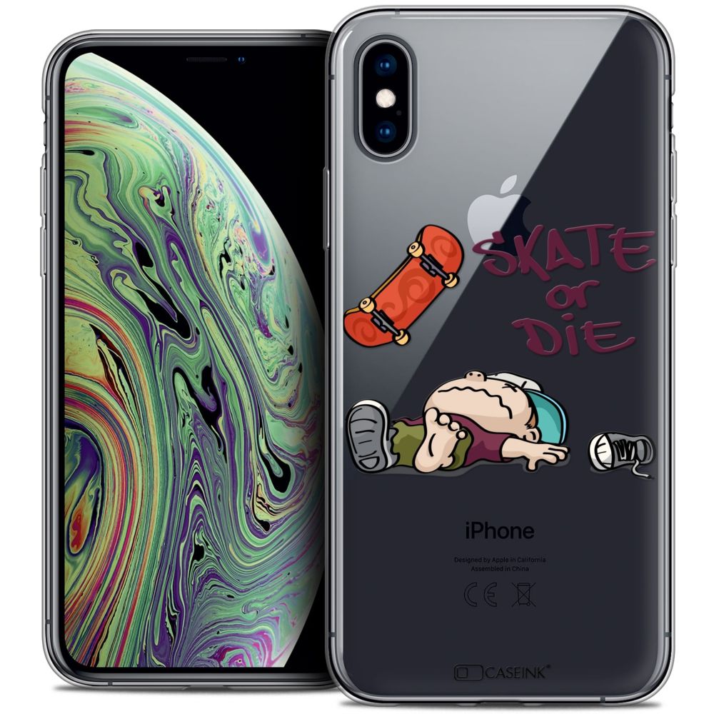 Caseink - Coque Housse Etui Apple iPhone Xs Max (6.5 ) [Crystal Gel HD Collection BD 2K16 Design Skate Or Die - Souple - Ultra Fin - Imprimé en France] - Coque, étui smartphone