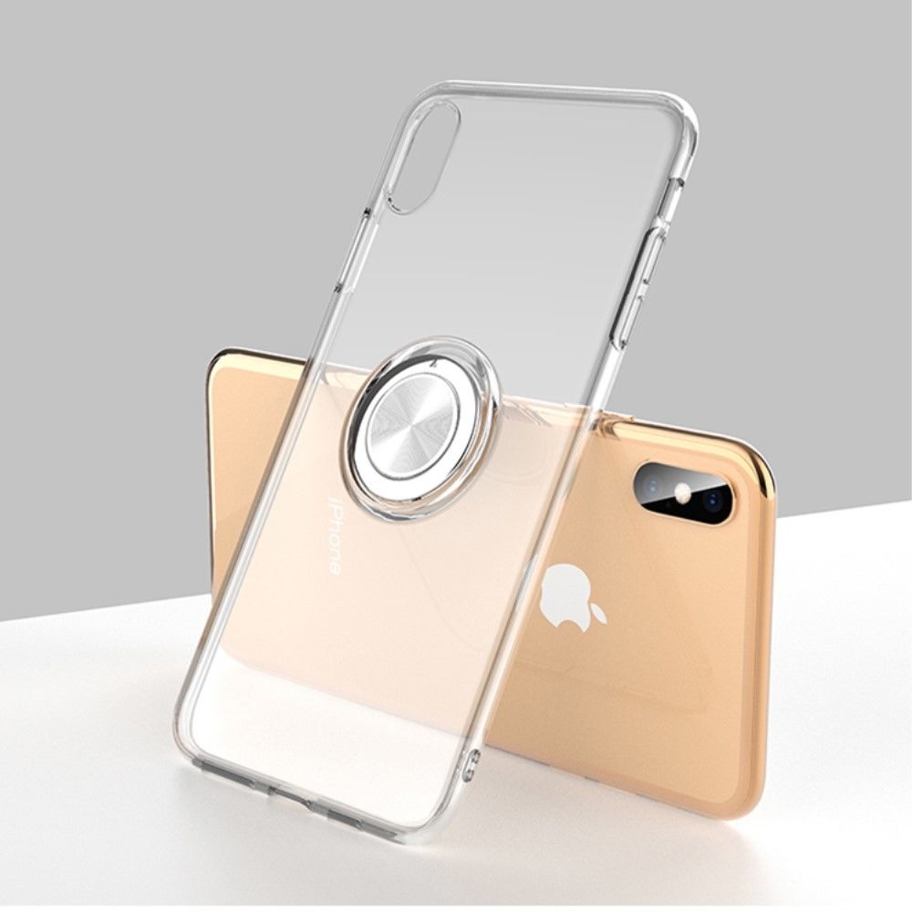 marque generique - Coque en TPU Béquille de l'anneau des doigts claire transparent pour votre Apple iPhone XS Max 6.5 pouces - Coque, étui smartphone