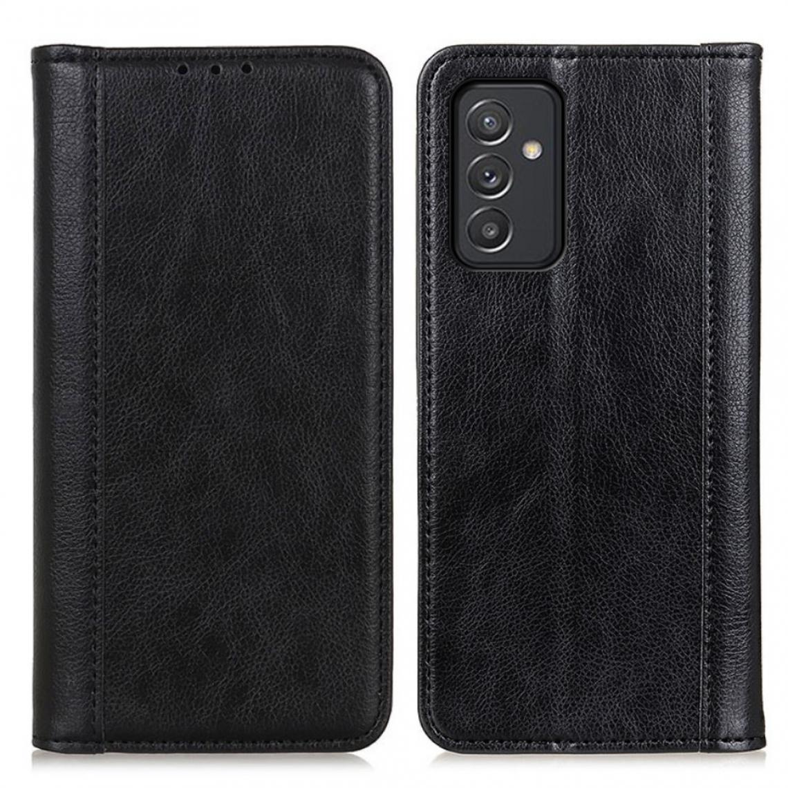 Other - Etui en PU Texture Litchi auto-absorbée avec support noir pour votre Samsung Galaxy A82 5G - Coque, étui smartphone