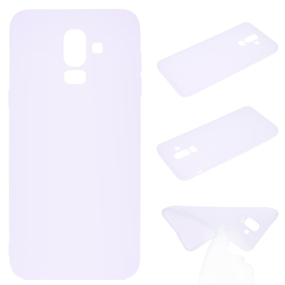 marque generique - Coque en TPU solide mou mat de couleur blanc pour votre Samsung Galaxy J8 (2018) - Autres accessoires smartphone