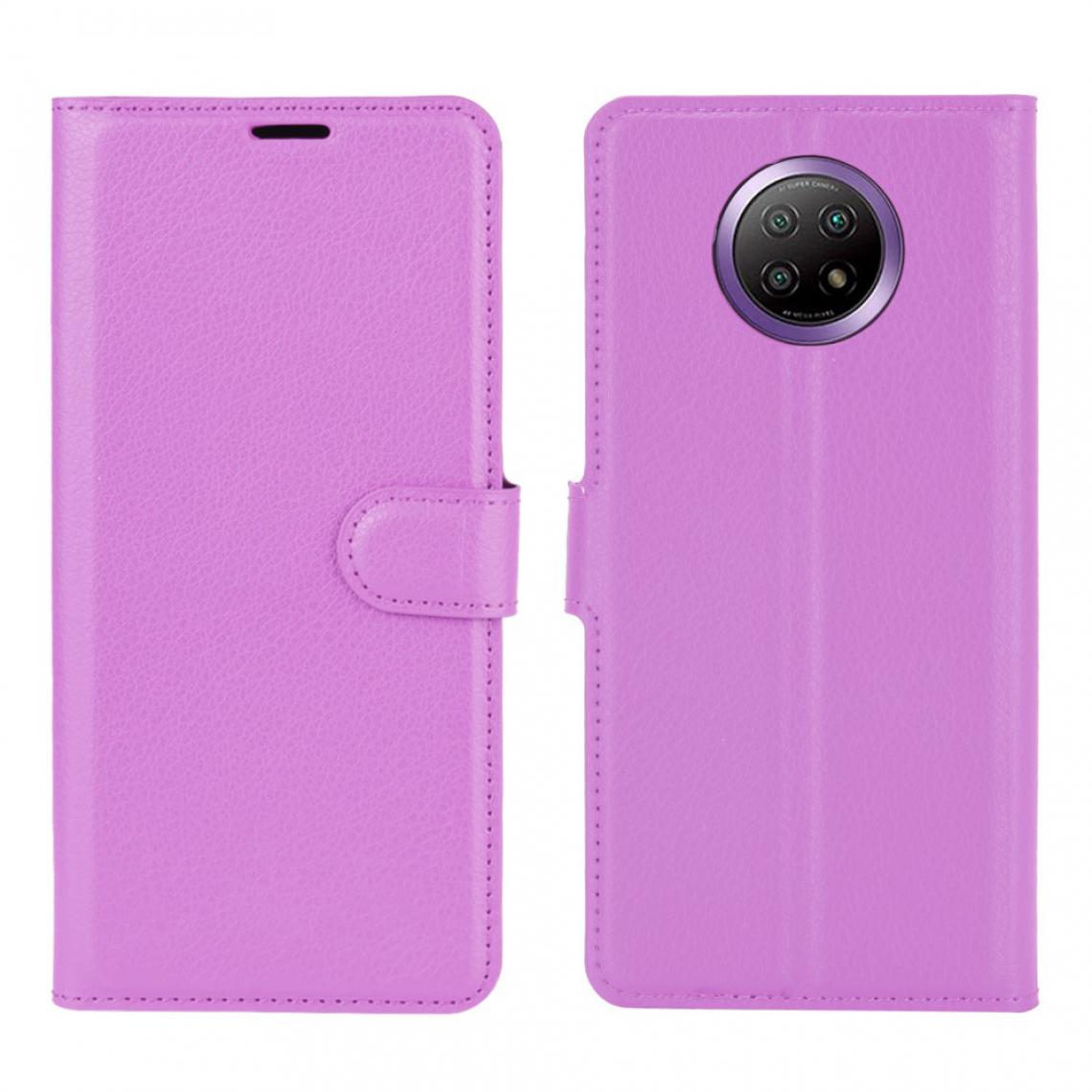 Other - Etui en PU Conception Flip Litchi Texture avec support violet pour votre Xiaomi Redmi Note 9 5G/Note 9T 5G - Coque, étui smartphone
