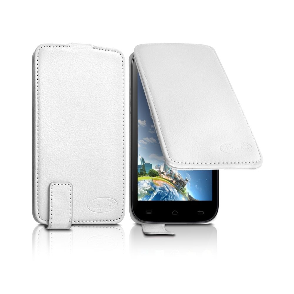 Karylax - Housse Etui Clapet Couleur blanc Universel S pour Orange Rise 52 - Autres accessoires smartphone