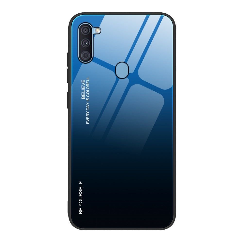 Generic - Coque en TPU dégradé de dureté de couleur hybride bleu/noir pour votre Samsung Galaxy A11 - Coque, étui smartphone