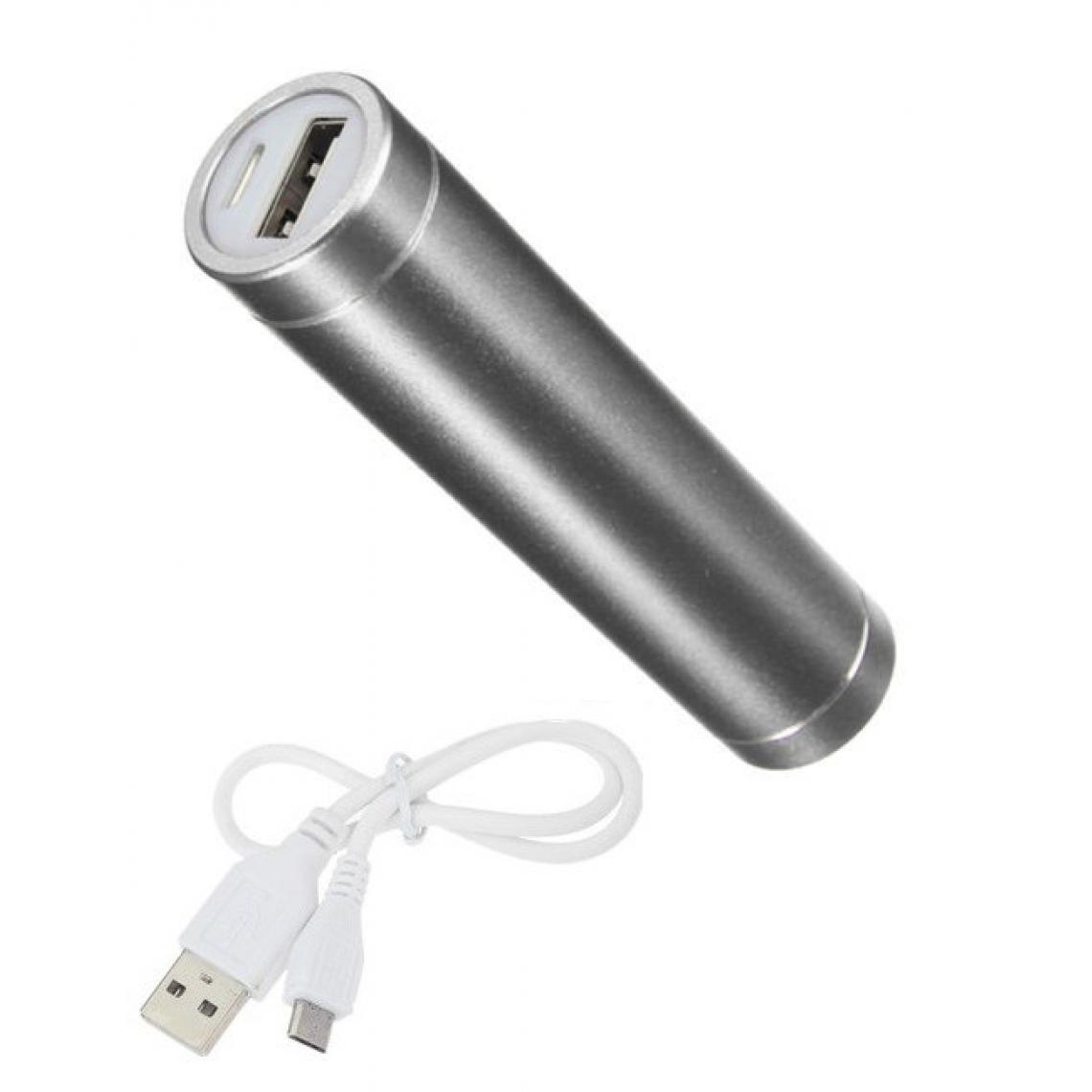 Shot - Batterie Chargeur Externe pour "OPPO Find X2 Lite" Power Bank 2600mAh avec Cable USB/Mirco USB Secours Telephone (ARGENT) - Chargeur secteur téléphone