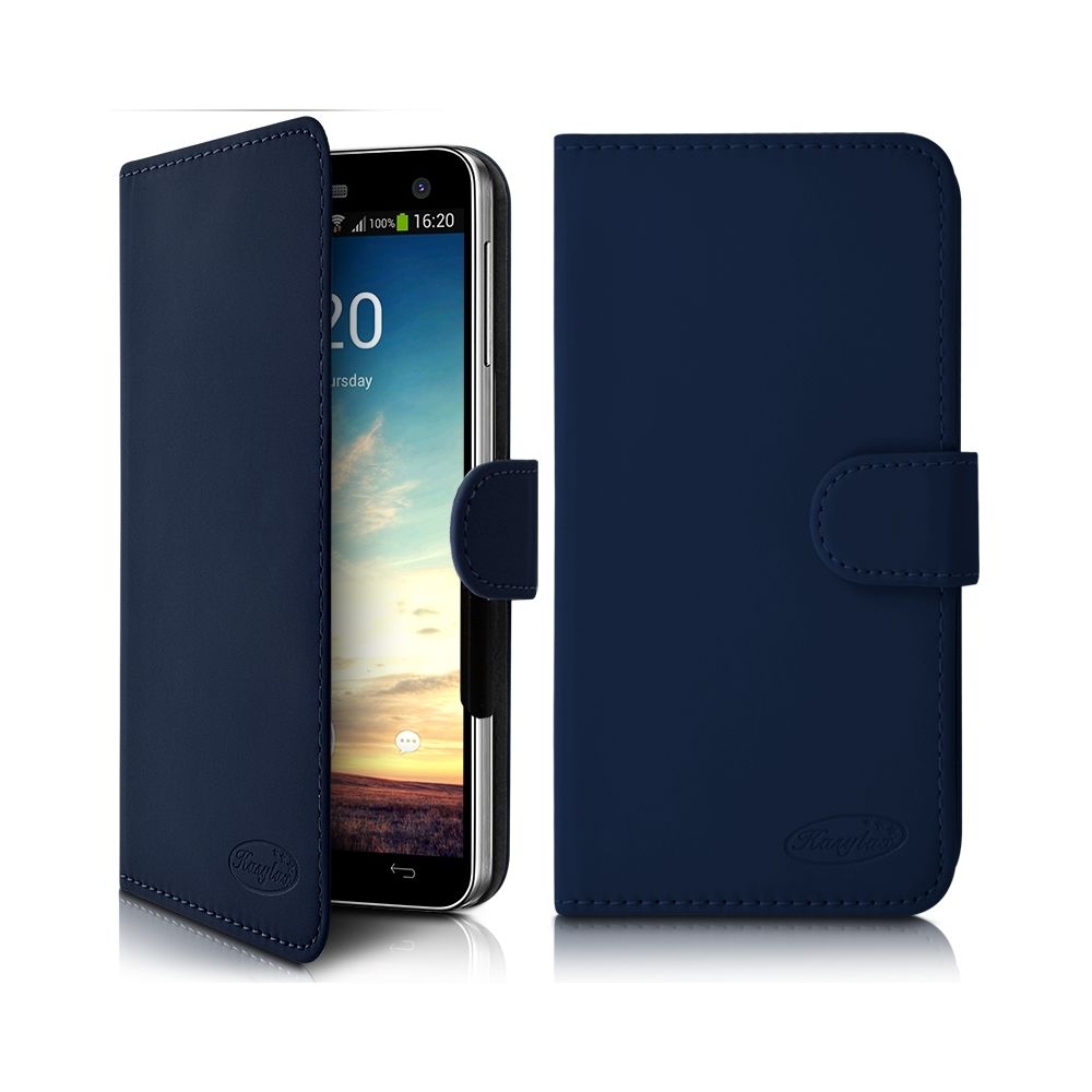 Karylax - Housse Etui Portefeuille Universel L Couleur Bleu Foncé pour HTC Desire 825 - Autres accessoires smartphone