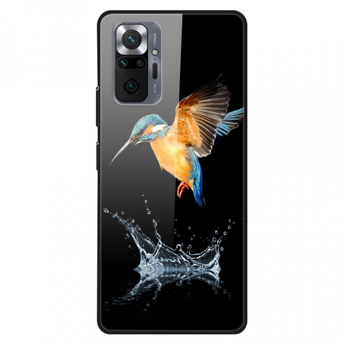 Other - Coque en TPU Combo de verre d'impression de style fantaisie oiseau pour votre Xiaomi Redmi Note 10 Pro Hybrid - Coque, étui smartphone