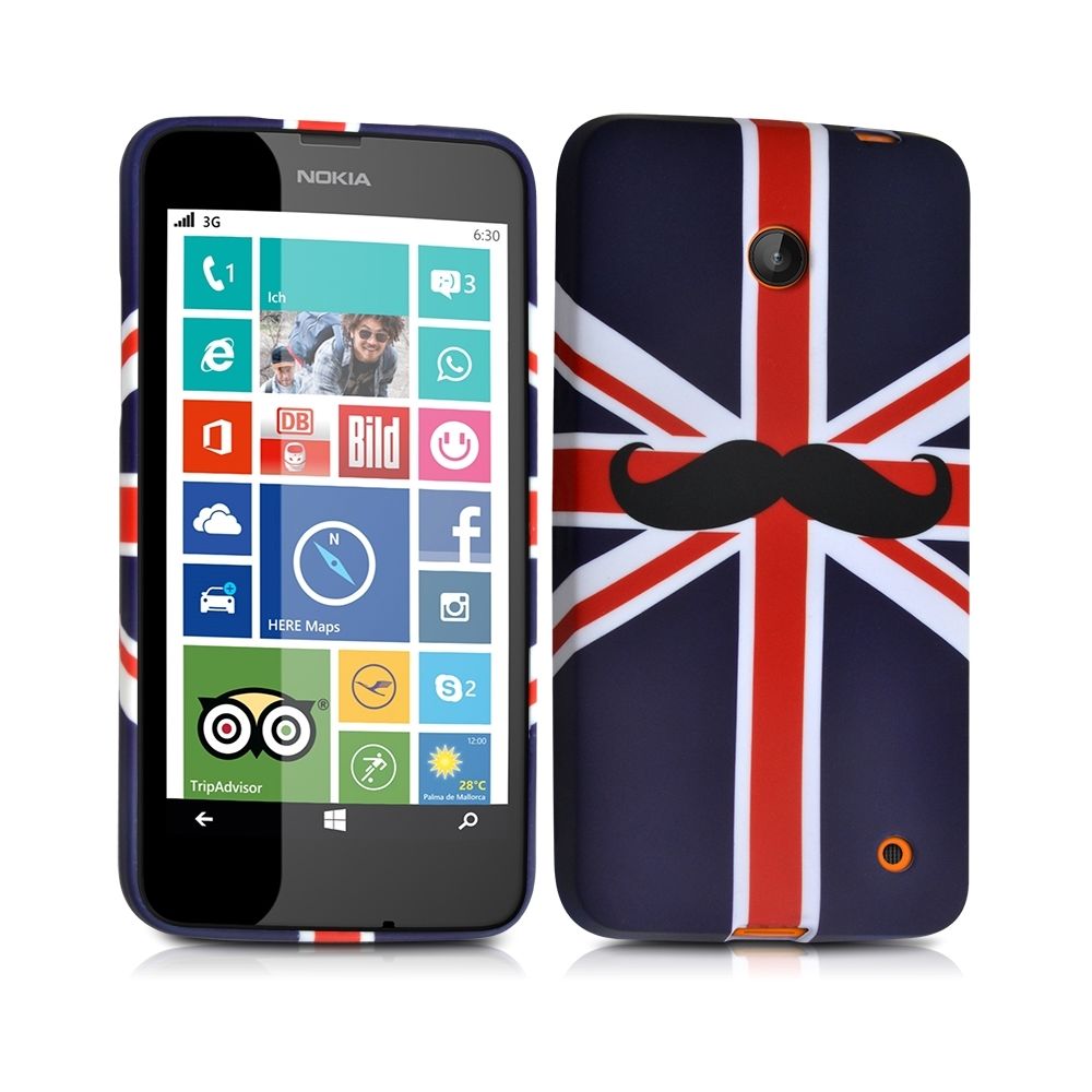 Karylax - Housse Etui Coque Semi Rigide avec Motif KJ22 pour Nokia Lumia 630 + Film de Protection - Autres accessoires smartphone