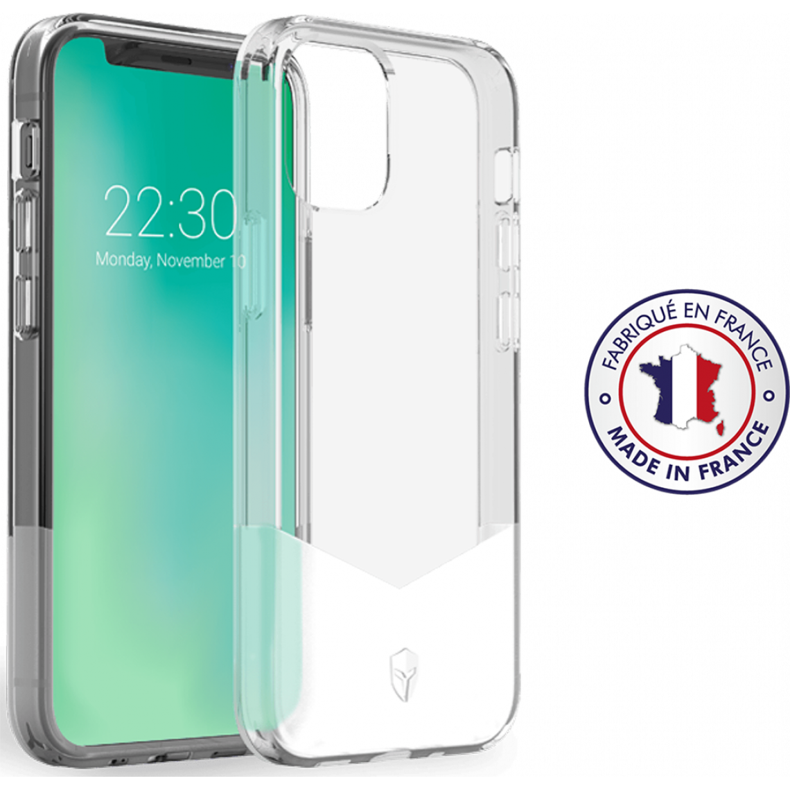 Apple - Coque Renforcée PURE Made in France Garantie à vie Transparente pour iPhone 12 / 12 Pro Force Case - Coque, étui smartphone