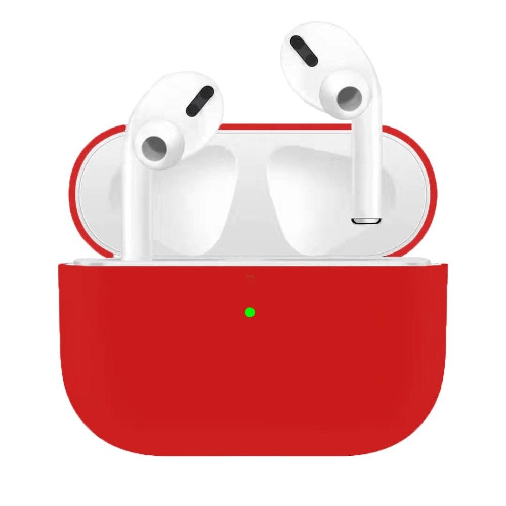 marque generique - Coque en silicone ultra mince rouge pour votre Apple AirPods Pro - Coque, étui smartphone