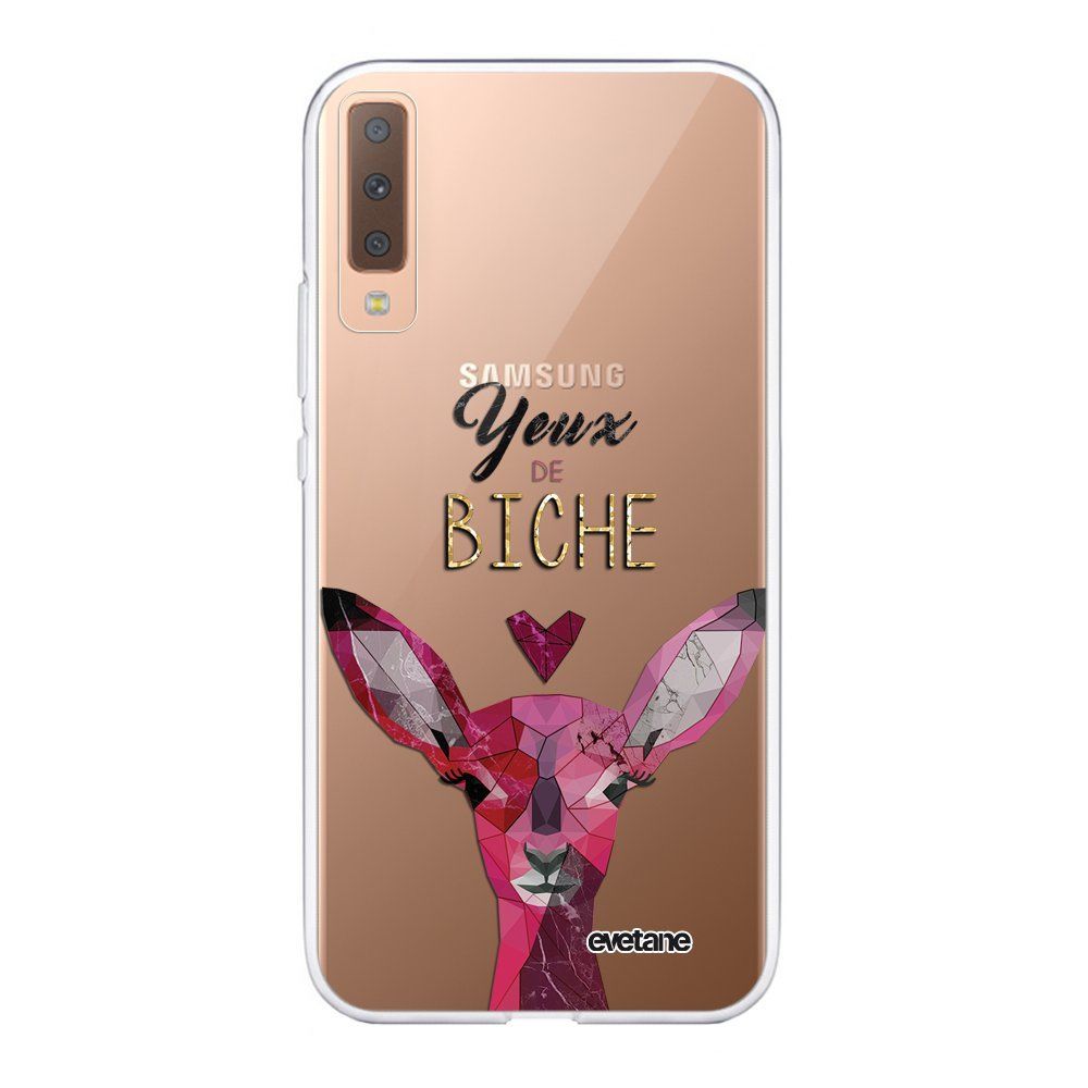 Evetane - Coque Samsung Galaxy A7 2018 360 intégrale transparente Yeux De Biche Ecriture Tendance Design Evetane. - Coque, étui smartphone