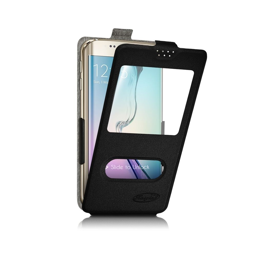 Karylax - Etui S-View à clapet Universel M Noir pour Homtom HT3 5.0 - Autres accessoires smartphone