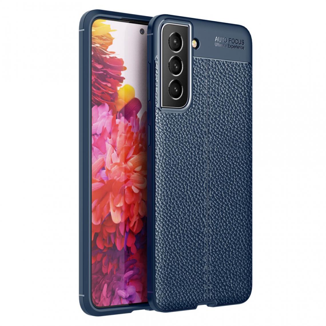 Other - Coque en TPU Texture souple de litchi bleu pour votre Samsung Galaxy S21 FE - Coque, étui smartphone
