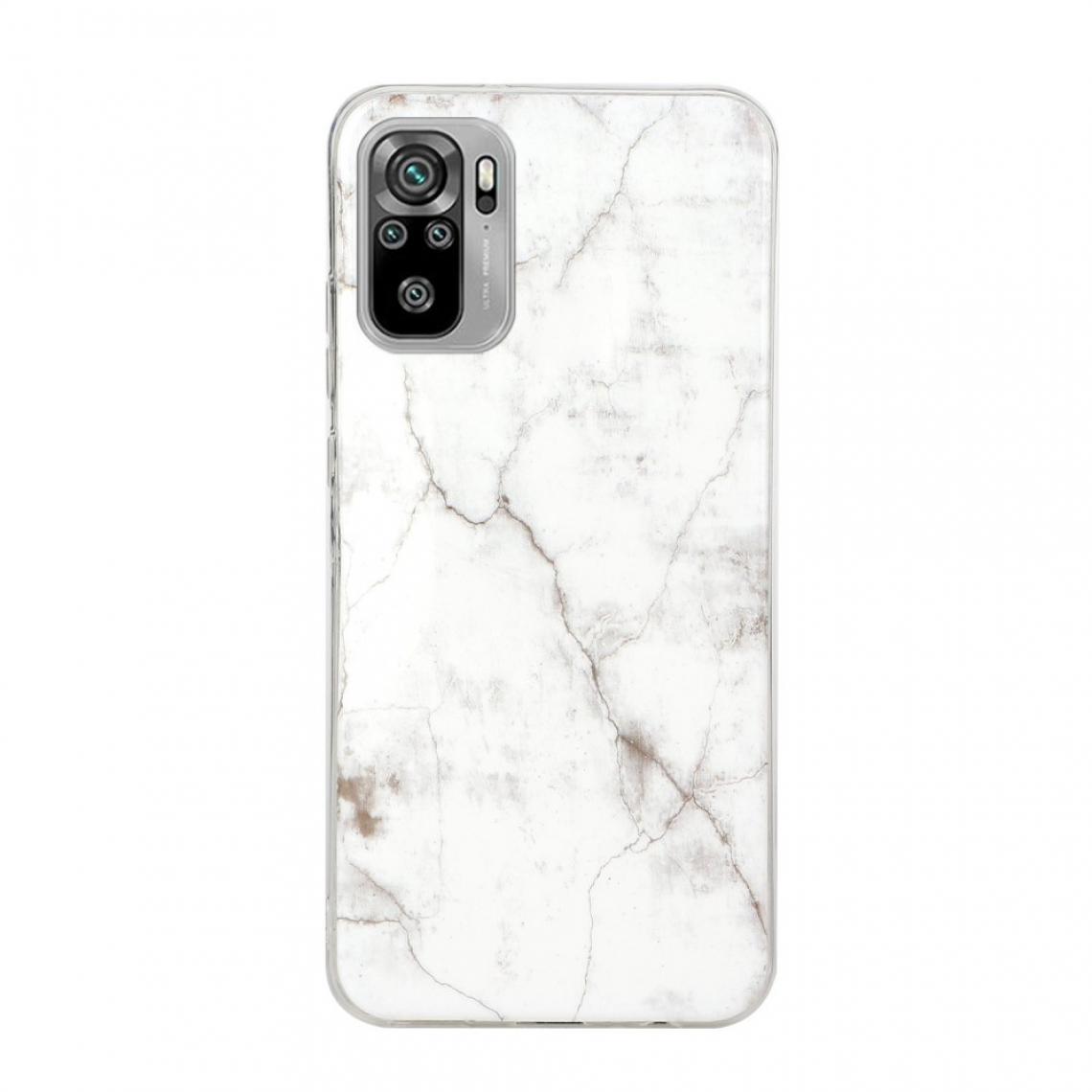 Other - Coque en TPU Impression de motifs en marbre IMD anti-goutte Blanc classique pour votre Xiaomi Redmi Note 10 4G/Redmi Note 10S - Coque, étui smartphone