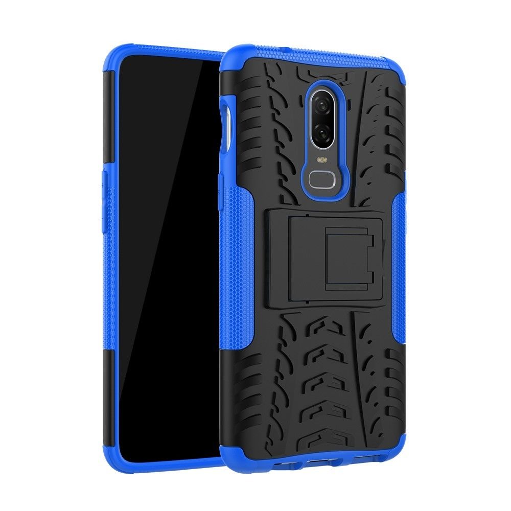 marque generique - Coque en TPU hybride cool pneu bleu pour votre OnePlus 6 - Autres accessoires smartphone