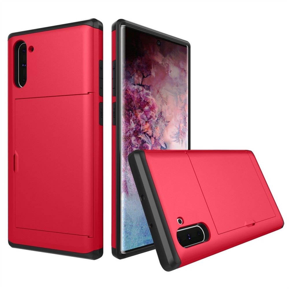 Wewoo - Housse Étui Coque de protection antichoc et robuste avec emplacement pour carte Galaxy Note 10 rouge - Coque, étui smartphone