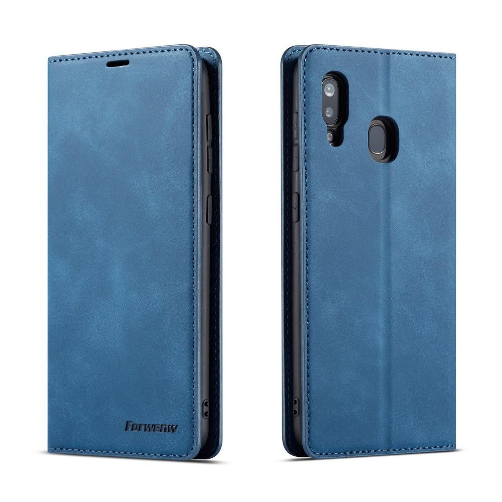 marque generique - Etui en PU bleu pour votre Samsung Galaxy A40 - Coque, étui smartphone